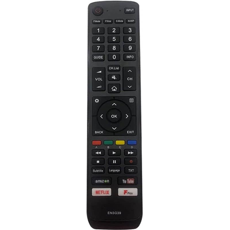 New Replacement EN3G39 Hisense TV Remote for Hisense LED LCD 4K Smart TV - No Setup Needed