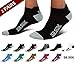 SB SOX 2-Pair Compression Running Socks for Men and Women – Low Cut/Ankle Athletic Socks for All-Day Wear (X-Large, Black/Gray)