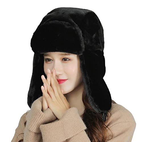Earflap Hat Bomber Hats Amazon Women Men Faux Fur Trapper Hat