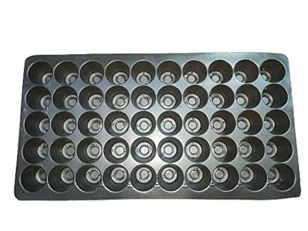 Plastic Seedling Tray, Black, 5 Pc