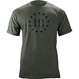 Vintage Molon Labe 3 Percenter III T-Shirt (L, Green)