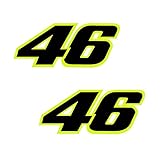 2pcs Reflective Fluorescent Yellow VALENTINO ROSSI 46 MotoGP Racing 6