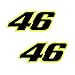 2pcs Reflective Fluorescent Yellow VALENTINO ROSSI 46 MotoGP Racing 6