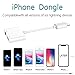 Headphone 3.5mm Stereo Jack Audio Adaptor Charger Cable Splitter for iPhone, 2 in 1 Headset AUX Music Dongle Splitter Cable Accessories Compatible with iPhone Xs/XR/X/8&Plus/7&Plus/iPad/iPod/iOS 12.