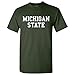 UGP Campus Apparel AS01 - Michigan State Spartans Basic Block T-Shirt - Small - Forest
