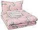 Amazon Basics Kid's Easy Care Microfiber Bed-in-a-Bag 5-Piece Bedding Set, Twin, Pink Cats, Animal Printed