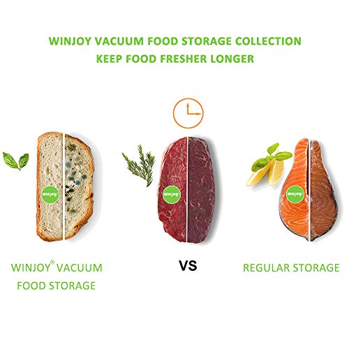 Vacuum Sealer Machine, Winjoy Automatic Food Sealer for Food Savers w/Starter Kit|Touch Pannel and LCD Display|Dry & Moist Food Modes| Compact Design (Silver) - Thumbnail 2