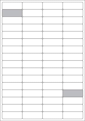 A4 Plain White Labels/Sticker by NPLABEL 49.25X17 mm, 10 Sticker Per Packet, Square Shape