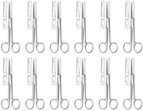 Dressing Scissors Sharp/Blunt 4 1/2" Straight, Bulk Pack of 12