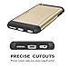 iPhone 6S Case, iPhone 6 Case, SAMONPOW Hybrid iPhone 6 Wallet Case Card Holder Shell Heavy Duty Protection Defender Shockproof Anti-Scratch Soft Rubber Bumper Cover Case for iPhone 6 iPhone 6S - Gold