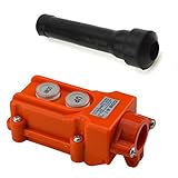 URBEST AC 250V/500V Waterproof Hoist Crane Pendant Up Down Station ABS Housing Pushbutton Switch