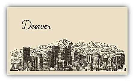 Tiukiu Denver City USA Etiqueta de Vinilo calcomanía para portátil ...