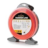 Anleolife 1-Pound Commercial Square .065-Inch-by-960-ft String Trimmer Line Donut,with Bonus Line Cutter, Orange