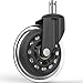 Office Chair Rollerblade Caster Replacement Wheels - Perfect Heavy Duty Furniture Tire Wheel - Safe Rollerblade Casters for Carpet, Hardwood, Tile, Laminate, and Stone - Universal Stem