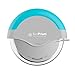 SimPrium - Handheld EasyGrip Pizza Cutter with 4inch Stainless Steel Cutting Wheel and Protective Blade Guard for Safety - Easy to Disassemble & Clean - Ergonomic Slicing Tool - Blue