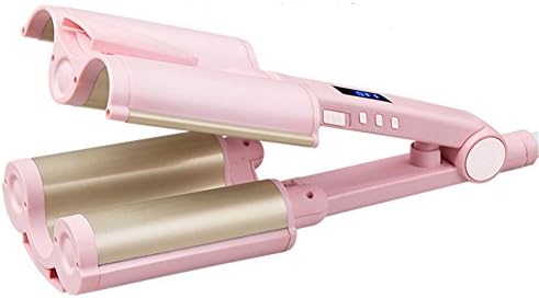 QYU Hair Curling Iron 3 Barrel Hair Waver 26mm Fast Heating Hair Curlers with LCD Temperature Adjustable Ceramic Waver Hair Curlers New Hair Styling Tools (32mm)