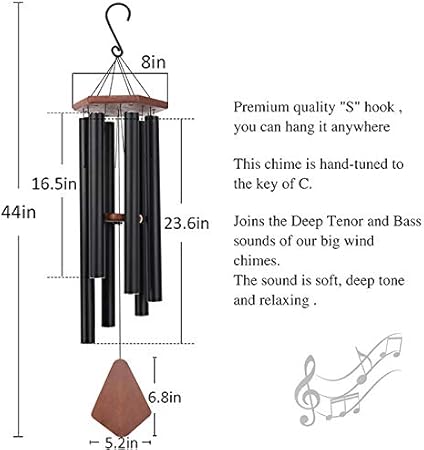 Astarin Angel Element Personalized Wind Chimes Outdoor Deep Tone Customized Memorial Wind Chimes For Loved One Amazing Grace Wind Chime With 6 Tuned Tubes Sympathy Gifts Chimes Patio Lawn Garden Rbafamilylaw Com