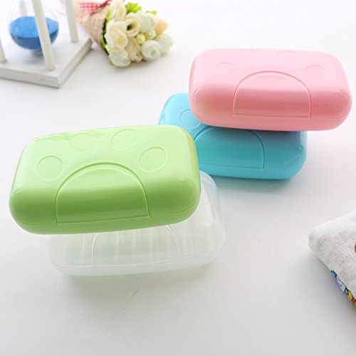 Efivs Arts Plastic Soap Case Holder Container Box Home Outdoor Hiking Camping Travel Set of 4 - Thumbnail 6