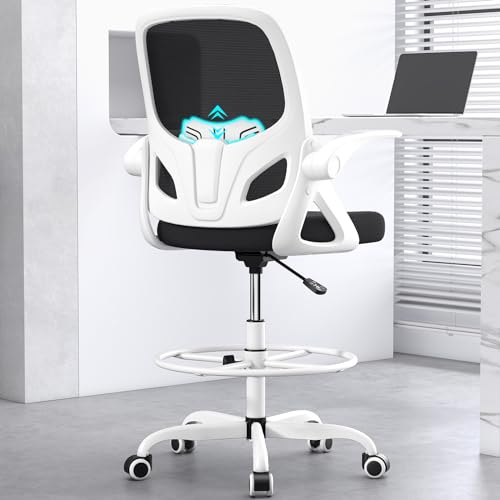 Kensaker Drafting Chair Tall Office Chair Ergonomic