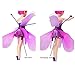 Megafeis Beautiful Flying Fairy Doll Flutter Fly Flower Fairy Through the Air with music / Best Christmas gift New Year gift for Kids Children Girls (Dark Pink)