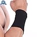 Bamboo Wrist Sweatband Support by Mcolics (Pair) - Antimicrobial Wristband / Sweatband - Best Compression Wrist Wrap for Arthritis, Tendonitis, Carpal Tunnel Syndrome, Tennis (Black)