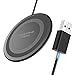Viotek FASTPAD Ultra-Slim Wireless Charging Pad Qi-Certified Wireless Charger for iPhone X iPhone 8 8 Plus 7.5W Fast Charging, Water Resistant, No Heating (No AC Adapter)