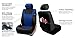 FH Group PU003BLUE115 Blue Racing Style Faux Leather Seat Cover (Full Set Airbag Compatible and Split Bench)