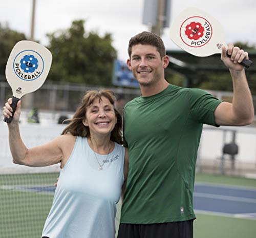 Amazon.com : Day 1 Sports Pickleball Paddle Starter Set with 2 Blue Paddles, Carry Bag, 4 Indoor Pickle Balls Beginner and Recreational Pickleball Kit with ...