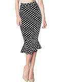 Miusol Women's Vintage Casual Fitted Business Fishtail Pencil Skirt