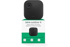 Blink Outdoor 4 – Wireless smart security camera, two-year battery life, two-way talk. Required Sync Module not included – Add-on camera