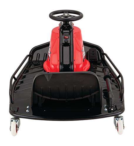Razor Crazy Cart - 24V Electric Drifting Go Kart - Variable Speed, Up to 12 mph, Drift Bar for Controlled Drifts, Black/Red