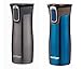 Contigo Autoseal West Loop Stainless Steel Travel Mug with Easy-clean Lid, 16-ounce, Monaco / Gun Metal, 2-pack