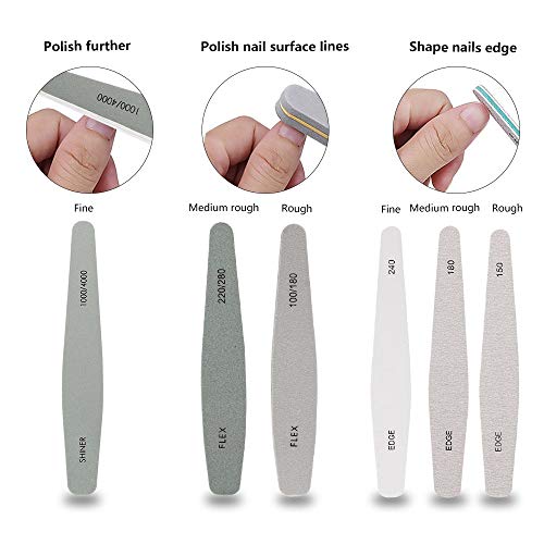 Nail Files and Buffers, Professional Double Sided Nail Buffer Block