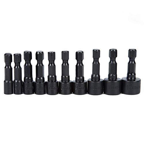 image for TLEEP 20 Pieces Power Nut Driver Drill Screwdriver Bit Quick Change Sc