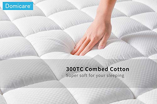 image for DOMICARE California King Mattress Pad Cover - Cotton Down Alternative 