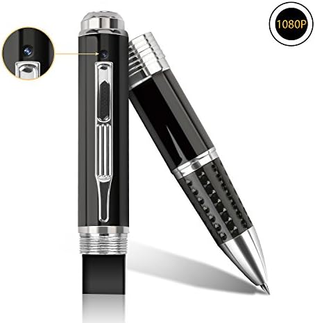 SharpCam Spy Pen with Surveillance Hidden Camera - 1080P Full HD Hidden Pen Recorder No Audio for Surveillance With Loop Recording/Motion Detection/Plug and Play to PC &amp; Mac