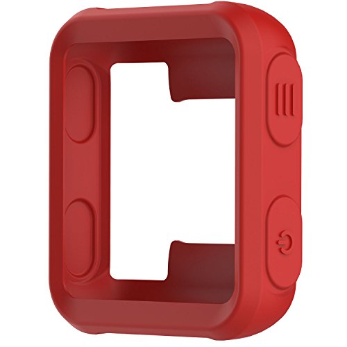 RuenTech For Forerunner 35/Approach S20 Case Cover, Replacement Soft Silicone Protective Case Protector Sleeve for Garmin Forerunner 35 and Approach S20 (Red)