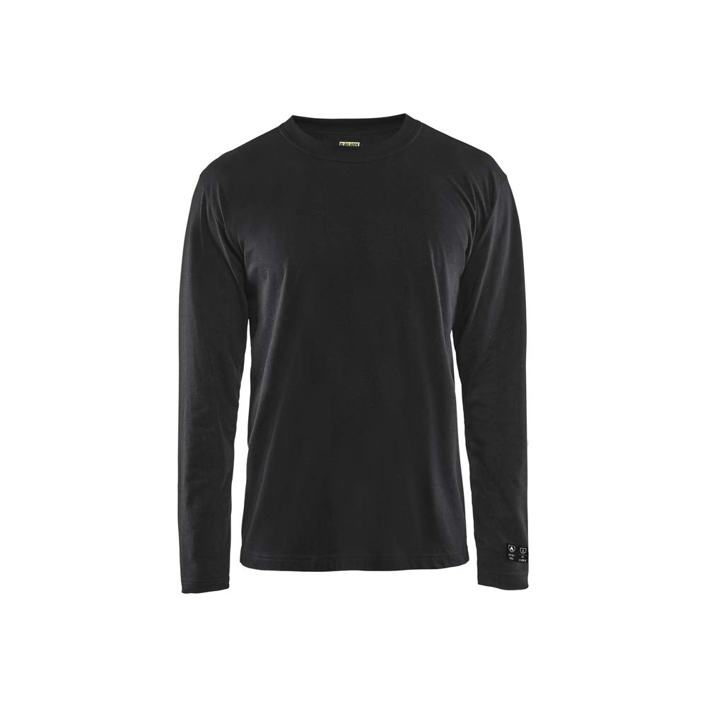 Blaklader 348317179900XXL Flame Retardant Long-Sleeved T-Shirt Black XXL