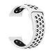 VODKE for Fitbit Ionic Bands, Soft Silicone Replacement Sports Watch Bands/Strap/Bracelet/Wristband Accessory for Fitbit Ionic Men Women Small (White+Black)
