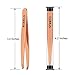 AUMELO Slant Eyebrow Tweezers - Professional Stainless Steel Slant Tip Tweezer - Precision Eyebrow Tweezers for Your Beauty - Rose Gold