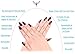 Ejiubas 24 Pcs Metalic Red and Black Color Changing Full Cover Medium Talone False Nail Tips