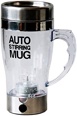 Self Stirring Cup, 400ml Auto Mixing Cup Fruit Juice Cup Coffee Cup (Transparent)