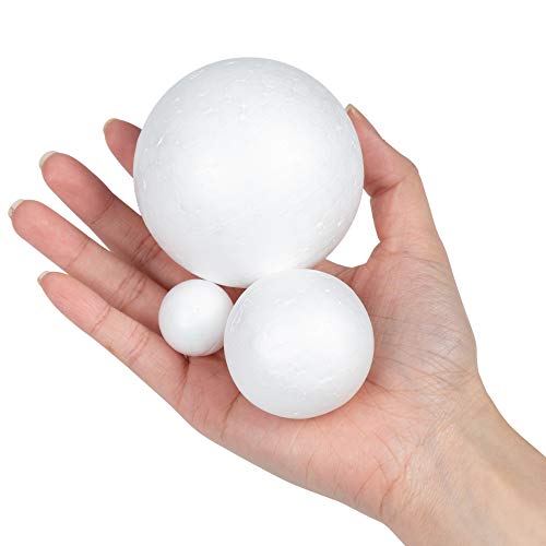 image for Genie Crafts Craft Foam Balls - 100-Piece White Polystyrene Foam Balls