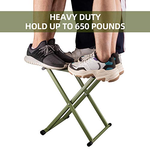 image for E-jades Folding Stool Camp Stools, Extra Wide 17.9 in Height, 650 lb C