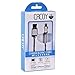 Lightning Cable 6.6Ft/2M, Cacoy -Apple MFi Certified- Nylon Braided USB A to Lightning Compatible Cable with Aluminum Housing for iPhone X/8 Plus/7 Plus/6s Plus/6/5s, iPad Mini/Air/Pro-White and Black