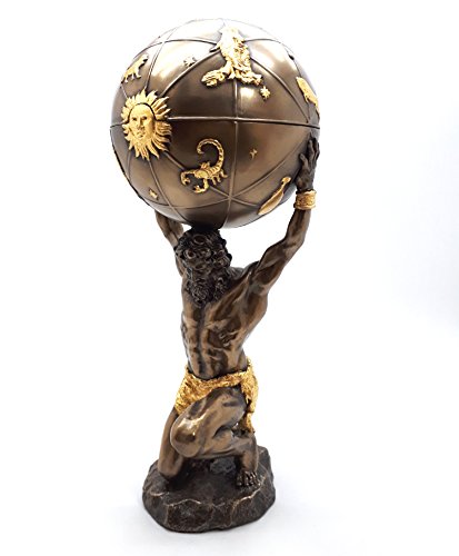 Veronese Atlas Titan Celestial Sphere Greek God Statue Sculpture Figure Bronze Finish 12.8Î„Î„