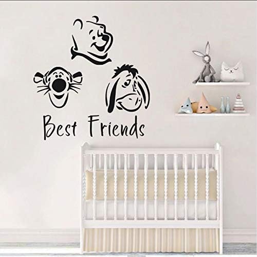 Cute Cartoon Character Wall Sticker Winnie The Pooh Wall Decal Kids Room Decoration Best Friends Wallpaper Vinyl Art 57 * 61cm