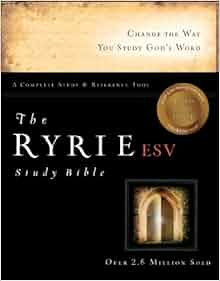 The Ryrie Esv Study Bible Calfskin Leather Black Red