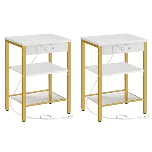 HOOBRO Side Tables Charging Station