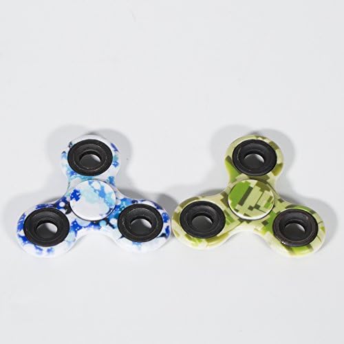 Hand Spinner Figit Fidgit High Speed Stainless Steel Bearing ABS Spinning Toys Give Child Gift Eliminate Boring Time Stress Reducer 1-2 Mins Finger Spins(Pack of 2)